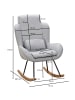 KADIMA DESIGN Schaukelstuhl CAPRI Design Relaxsessel 75 x 110 x 88,5 cm, in Grau