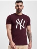 NEW ERA NEW ERA T-Shirts in maroon/white