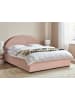 Beliani Doppelbett VAUCLUSE in Rosa - (W) 154 x (H) 112 x (L) 214 cm