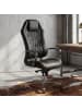 FineBuy Bürostuhl in Schwarz / Leder / 70x67x136