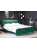 Beliani Doppelbett AVALLON in Grün/Braun - (W) 172 x (H) 94 x (L) 233 cm