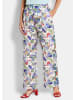 GOLDNER Kurzgröße:  Schlupfhose mit floralem Print in bunt / gemustert