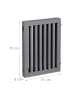 relaxdays Absperrgitter in Grau - (B)207 x (H)70 x (T)30 cm