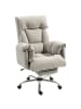 HOMCOM Bürostuhl-75L x 77B x 110-118H cm-Hellgrau