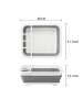 Intirilife Abtropfgestell Geschirrbox in Grau-Weiß
