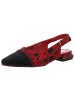 SIMEN Slingpumps in schwarz/rot