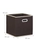 relaxdays 4x Faltbox in Braun - (B)30 x (H)30 x (T)30 cm