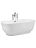 Beliani Freistehende Badewannen TESORO in Weiß/Silber - (W) 77 x (H) 61 x (L) 170 cm