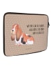 Mr. & Mrs. Panda Laptop Tasche Hund Basset Hound mit Spruch in Hundeglück