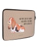 Mr. & Mrs. Panda Notebook Tasche Hund Basset Hound mit Spruch in Hundeglück