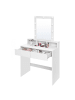 VASAGLE Schminktisch Kailyn in Weiß - (B)80 x (H)145 x (T)40 cm
