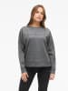Vila EMB MINIMALISM L/S SWEAT TOP/R in Medium Grey Melange
