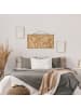 WALLART Stoffbild mit Posterleisten - Antike Weltkarte in Creme-Beige