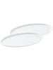 Ritzenhoff & Breker 2er Set Servierplatten Skagen 30 x 17,5 cm weiß in weiß