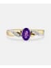 Diamant L'éternel Ring, mit Amethyst, 375 Gelbgold
