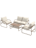 home24 Loungegruppe Pony 4-teilig in Taupe