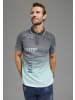 Kangaroos Poloshirt in Anthrazit-türkis