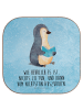 Mr. & Mrs. Panda Bierdeckel Pinguin Buch mit Spruch in Eisblau