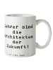 Mr. & Mrs. Panda Tasse Spruch Lehrer Zukunftsarchitekten mit Spruch in Weiß