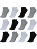 LOREZA 12 Paar Kurzsocken - Basics - Mehrfarbig