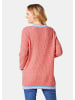 GOLDNER Strickjacke in raffinierter Struktur in papaya / gemustert