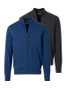 Redmond Strickjacke Basic in Dunkelgrau / blau