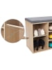 VASAGLE Schuhbank Custos in Eichenfarben-Grau - (B)104 x (H)48 x (T)30 cm