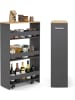COSTWAY Nischenwagen 20cm breit in Grau