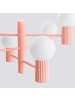Nice Lamps Kronleuchter ORBITAL 6 pink H 230 cm