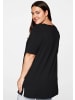 sheego Longshirt in schwarz
