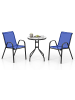 COSTWAY 3 tlg. Balkonmöbel Set in Blau