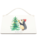 Mr. & Mrs. Panda Deko Schild Pinguin Weihnachtsbaum ohne Spruch in Weiß