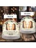 Mr. & Mrs. Panda Schneekugel Weihnachten Igel Liebe mit Spruch in Naturpapier