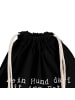 Mr. & Mrs. Panda rucksack stoff Mein Hund darf mit... mit Spruch in Schwarz