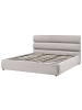 Beliani Doppelbett BONIFACIO in Grau/Schwarz - (W) 199 x (H) 106 x (L) 230 cm