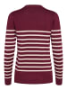 SAINT TROPEZ Strickpullover MilaSZ Gerade Passform in Burgundy G. Morn Stripe