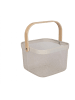 relaxdays 2 x Drahtkorb in Creme/ Natur - (B)26 x (H)17,5 x (T)24 cm