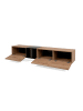 CALICOSY TV-Möbel NOLA in Helles Holz - (W) 195  x (H) 48  x (L) 37  cm