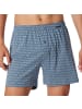 Schiesser Web-Boxershorts 2er Pack in Dunkelblau/Hellblau/Weiß