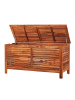 Beliani Truhe RIVIERA in Braun - (W) 130 x (H) 64 x (L) 48 cm