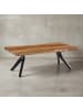 KADIMA DESIGN Couchtisch 115x37x64 cm Akazie Massivholz / Metall Baumkante, Design