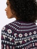 Sieh an! Pullover in marine-ecru-gemustert