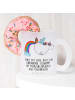 Mr. & Mrs. Panda Teetasse Glas Einhorn Fliegendes Pferd mit Spruch in Transparent