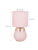 relaxdays Tischlampe in Rosa/ Kupfer - (H)32 x Ø 18 cm
