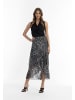 faina Damen Midirock in Schwarz Schlange