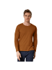 tectake Einfarbiges Langarm-Shirt für Männer, braun