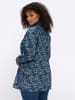 sheego by Joe Browns Cord-Bluse in dunkelblau-aquamarin-gemustert