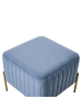 Beliani Hocker UTAH in Blau/Gold - (W) 47 x (H) 43 x (L) 47 cm