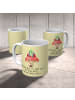 Mr. & Mrs. Panda Kindertasse Marienkäfer Fliegenpilz mit Spruch in Gelb Pastell