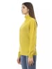 Baldinini Trend Zweifarbig Gelb Wolle Damen Pullover